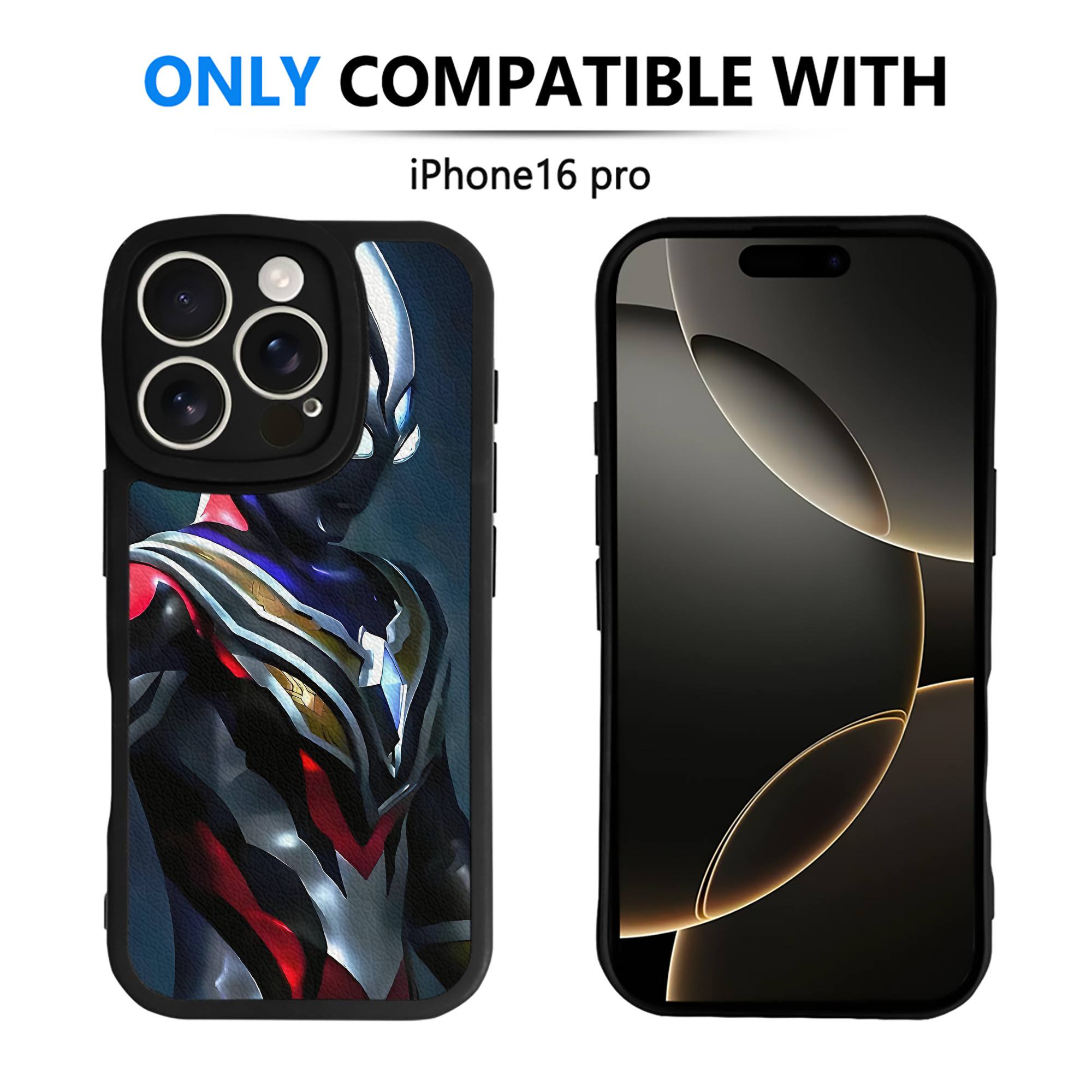 （画像用） ウルトラマン Ultraman 【iPhone 16シリーズ対応】シリコンスマホケース（レザー調） 材質：シリコン